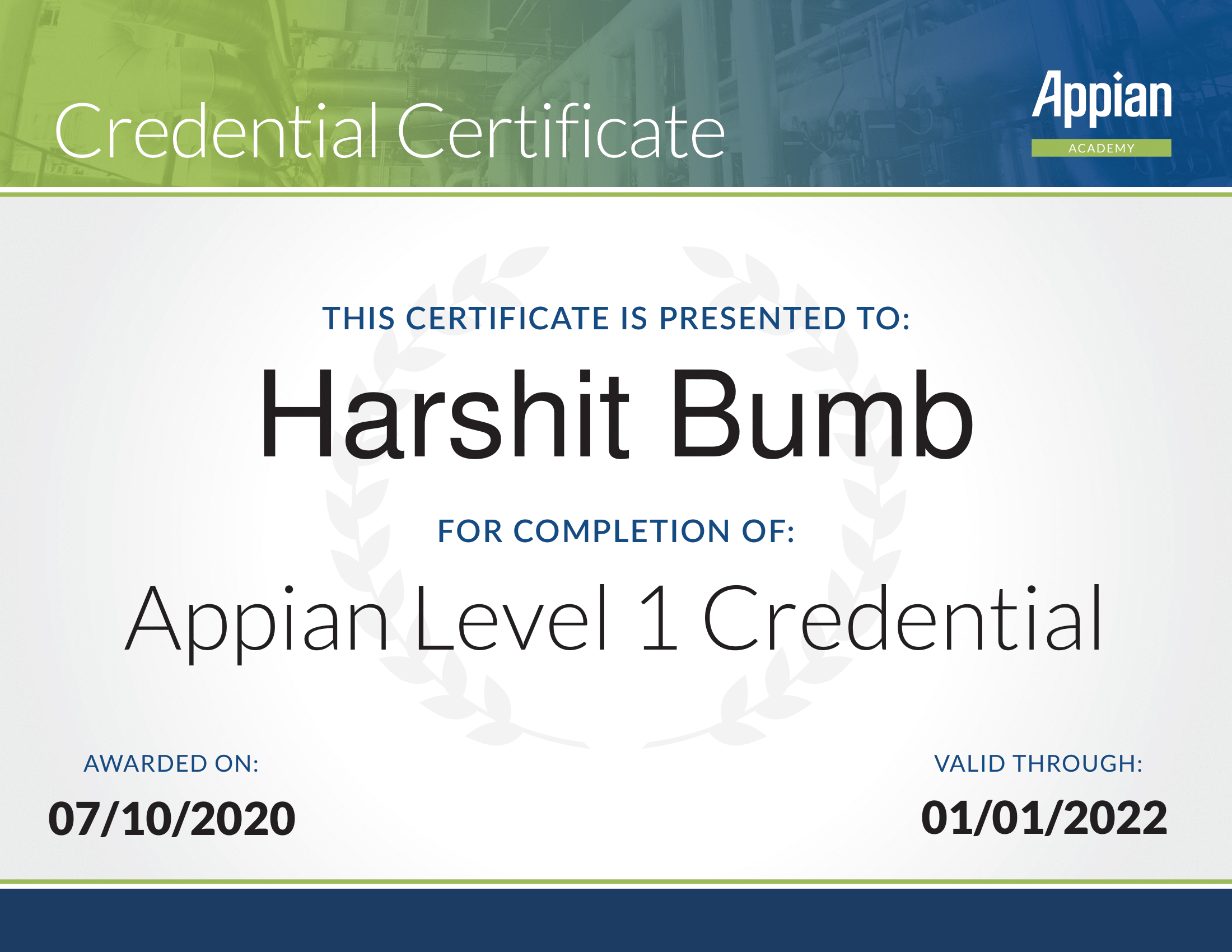 Level 1 Certificate